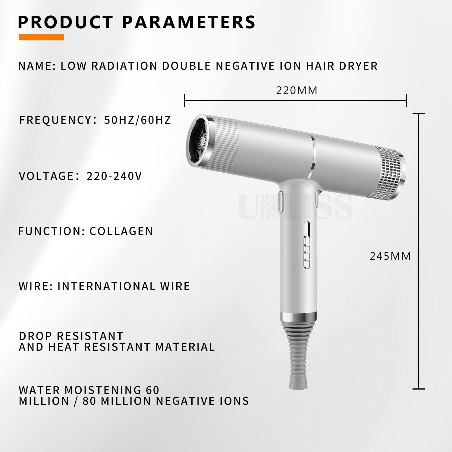Professionele Föhn Infrarood Haardroger Anion Föhn Low Noise Elektrische Haar Blower Droger Koude Wind Salon Haar Styler
