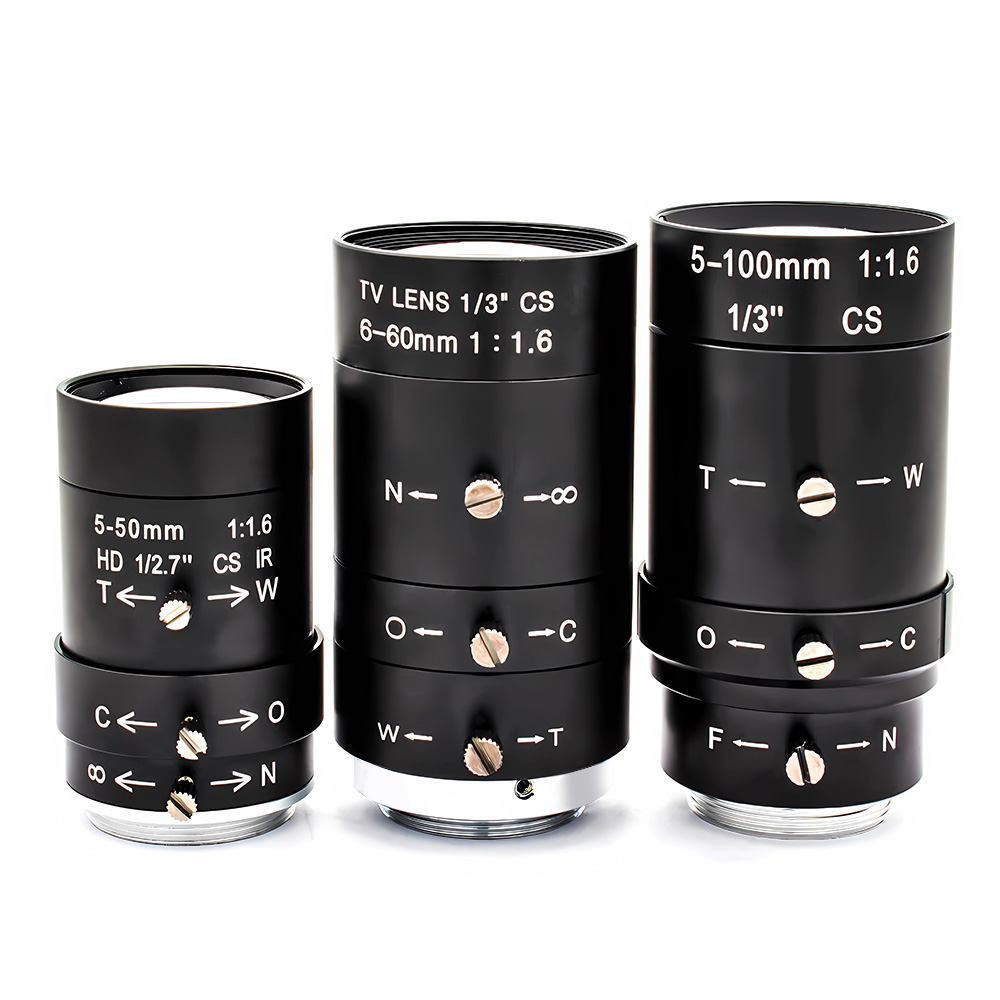 HD 3Megapixel Varifocal Lens CS Mount 5-50mm/6-60mm/5-100mm Manual Zoom Industrial Lens For CCTV Surveillance Security Cameras