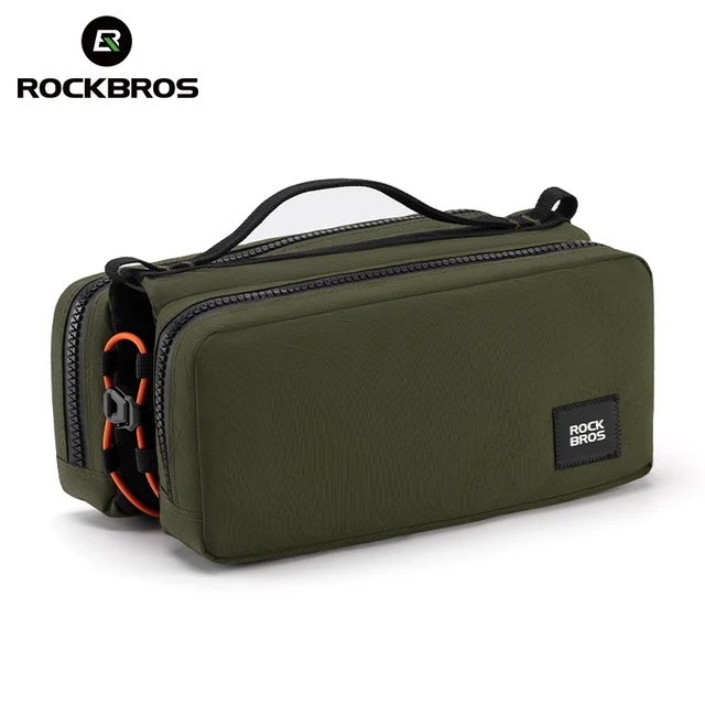 ROCKBROS Bike Bovenbuistas 2L Capaciteit Krasbestendig Road Mountainbike Frametas Fietsen Gereedschapstas Stabiele elastische band: Rood