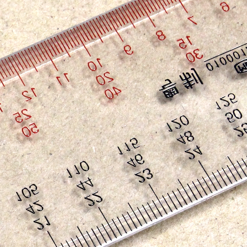 Multi-scale scale acrylic ruler engineer architect technical architecture drawing tool drawing ruler