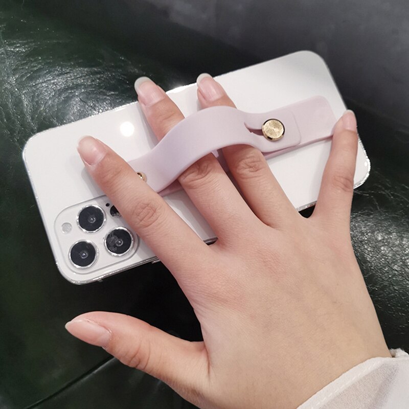 Universal Wrist Band phone stand For iPhone Finger Grip Mobile Phone Holder for xiaomi Push Pull back sticked Socket bracket