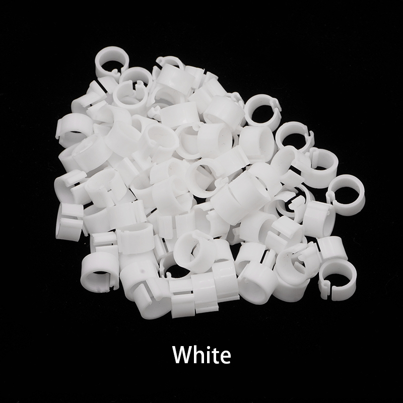 100 Stuks Vogels Voeten Ring Plastic Clip Ringen voor Vogels Duif Kwartel Voetring Boerderij Dier Carrier Duif Accessoires Vogel benodigdheden: Bruin