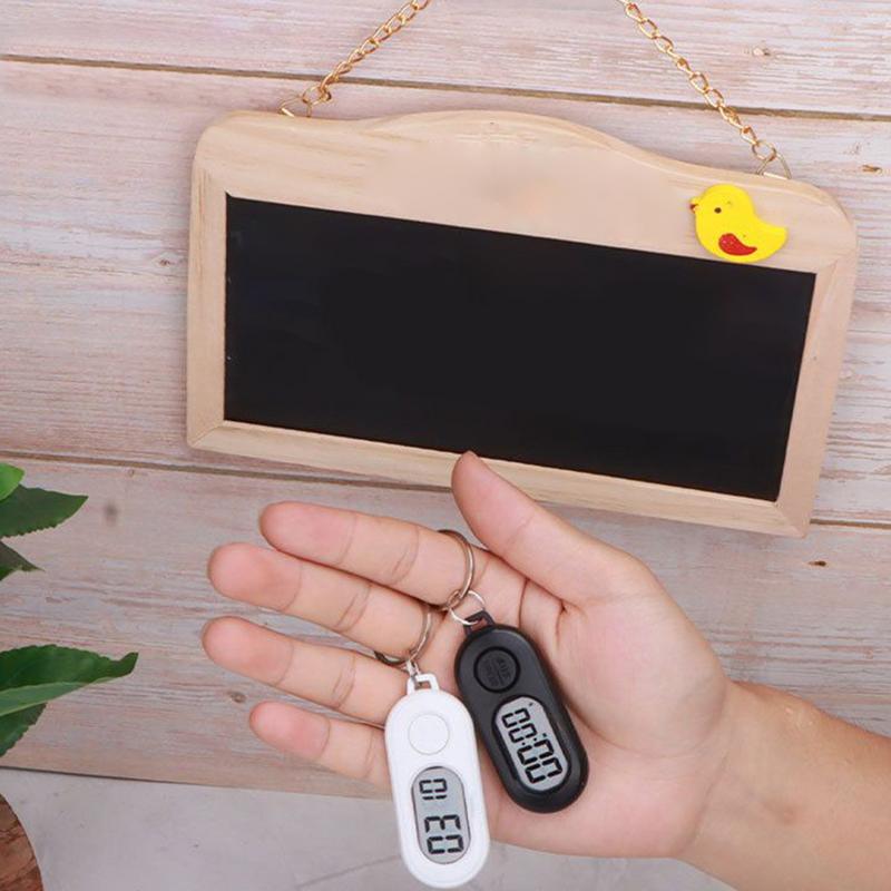 Elektronische klok Sleutelhanger stopwatch-poorten Kleine stop-timer Sleutelhanger LCD-scherm Digitale klok Lichtgewicht countdown-accessoires
