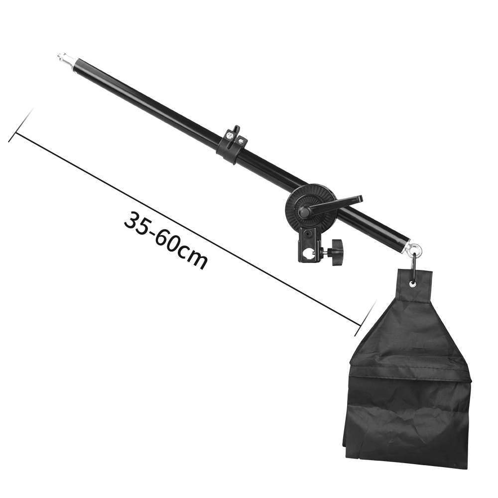 Adjustable Tabletop Light Stand C Clamp Overhead Telescopic Boom Arm with Sandbag for DSLR Camera Ring Light LED Video Panel: B
