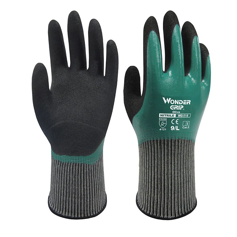 1 paar oliebestendige handschoenen nitrilrubber slijtvaste handschoen antibiotica waterdichte handschoen chemisch bestendige werkhandschoenen: Wg -518 / Xl