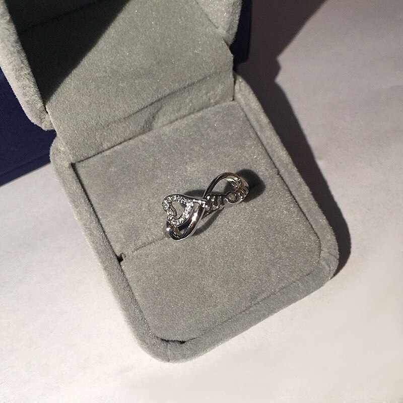 Einfache Silber Farbe frauen Ring Mutter Papa Ring Legierung Einfarbig Unpatterned Ring Beliebte Schmuck für murmeln Ringe für Frauen