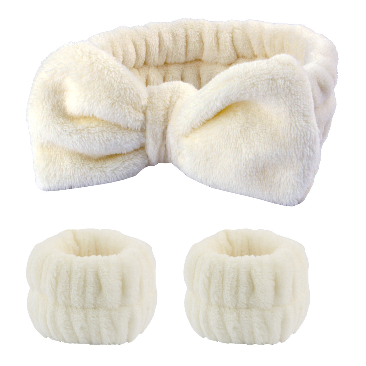 Diadema de Spa para lavarse la cara, toalla de maquillaje de microfibra, bandas para el cabello, banda absorbente para el sudor, 3 uds.: Plata