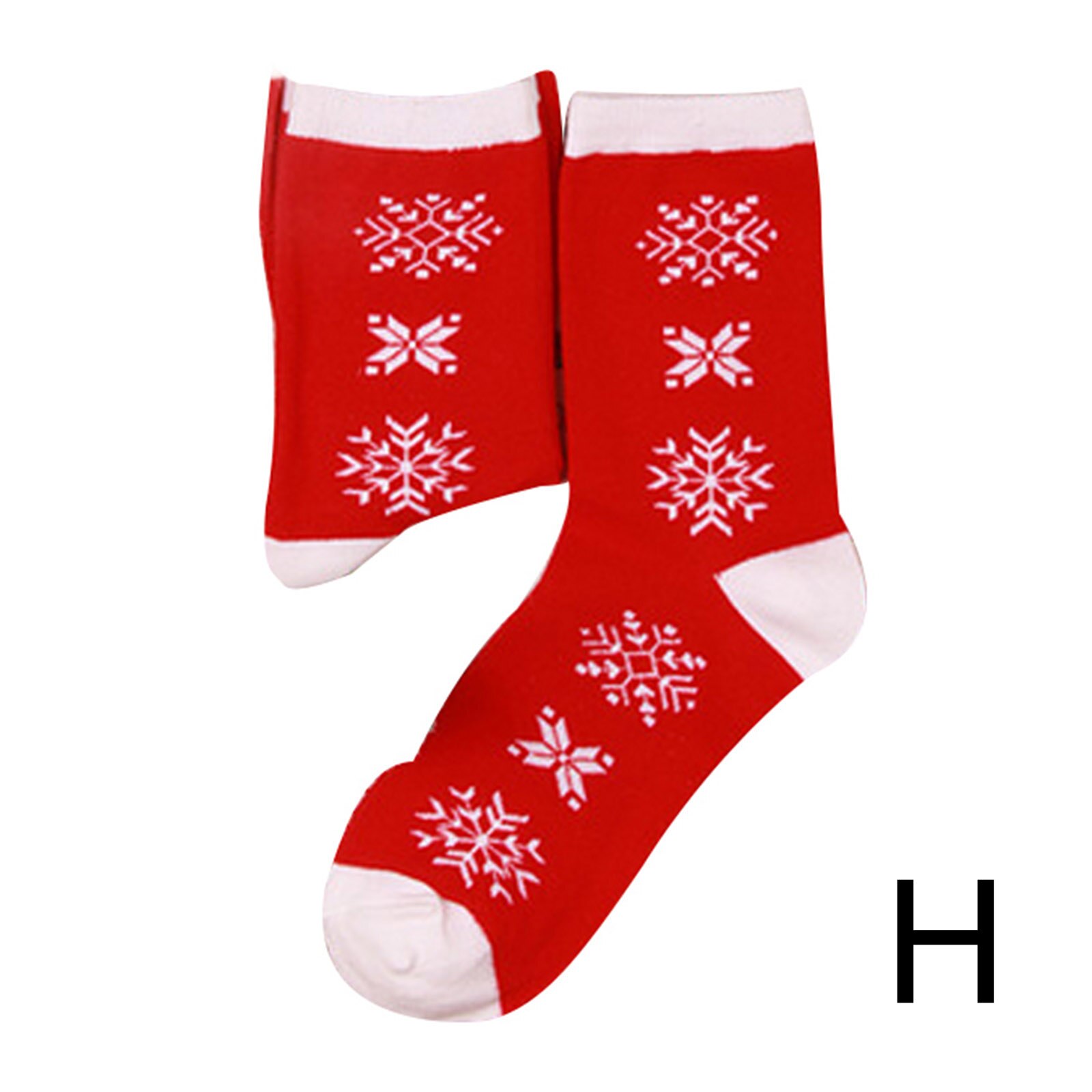 Christmas Pattern Printing Socks Winter Warm Cotton Middle Tube Socks Unisex YS-BUY: h