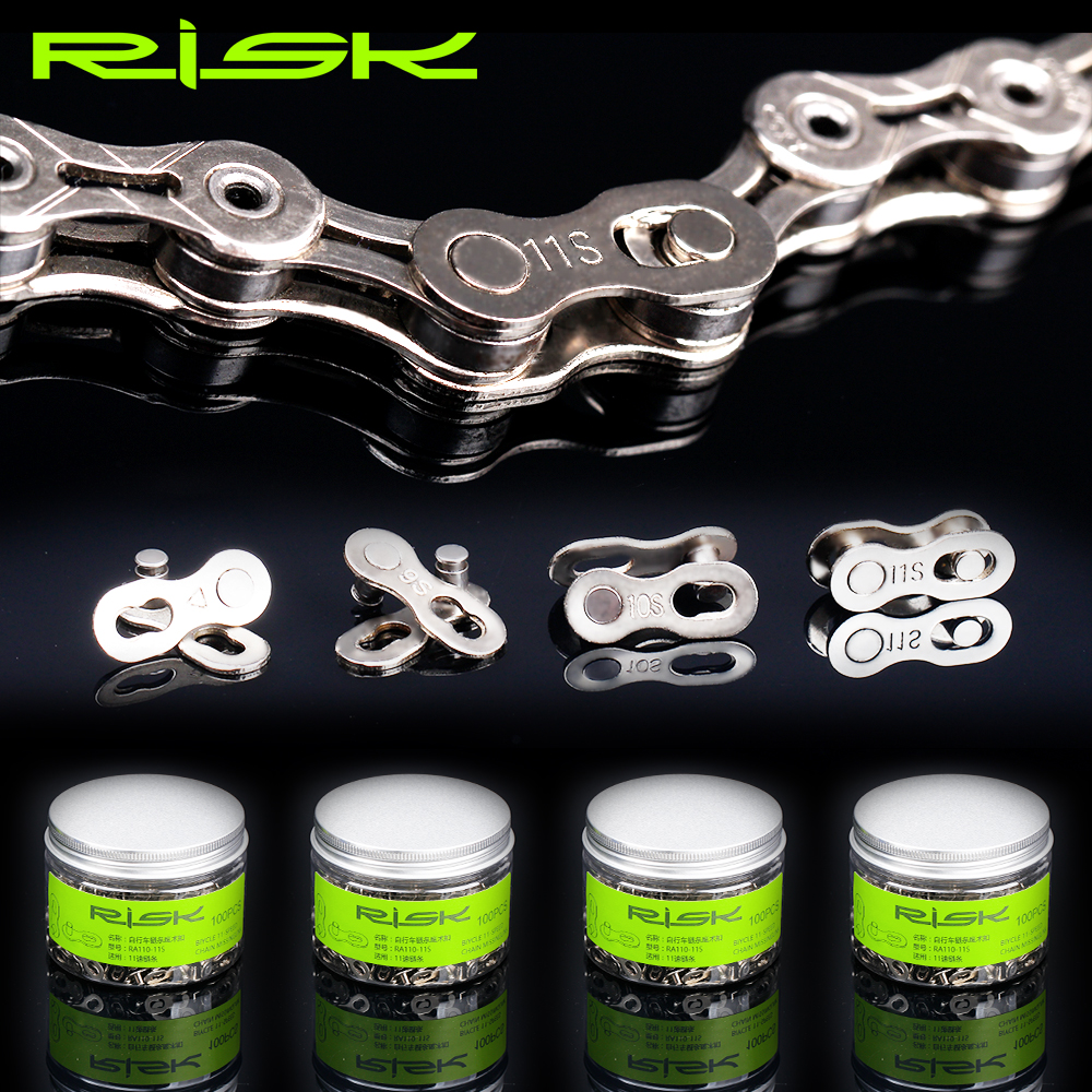 RISIKO 6/7/8/9/10/11/12 Geschwindigkeit Fahrrad kette Quick Link stecker lock set MTB Straße Fahrrad Power Kette Quick Release Schnalle