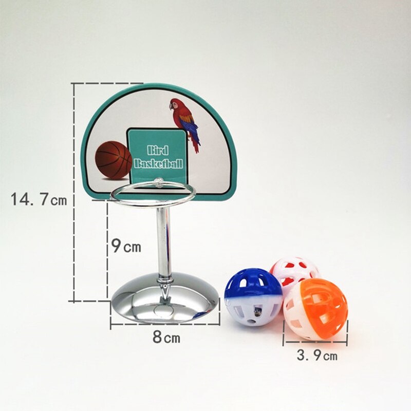 1pcs Pet Birds Chew Balls Toy Mini Parrot Bell Balls Toy Birdie Parakeet Basketball Hoop Props Intelligence Toys Parrot Supplies