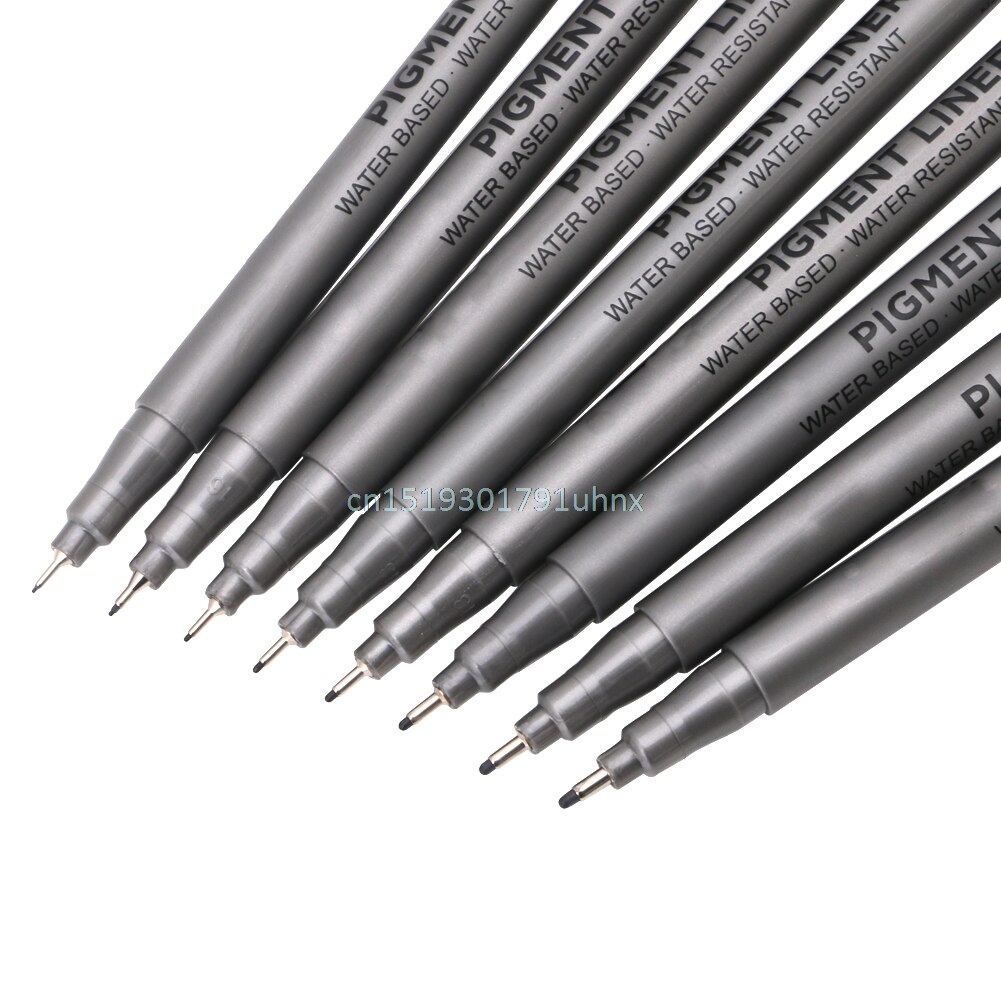 1PC Art Marker Pen Verschillende Tip Pigment Liner Water Gebaseerd Schets Met Verschillende Maten