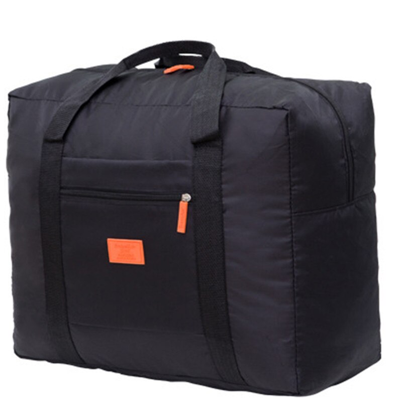 unisex Erwachsene Reisetasche Großen Größe Solide Faltbare Nylon Weichen Wasserdichte Gepäck Tasche Lagerung Tragen-Auf Duffle Tasche Koffer: Schwarz