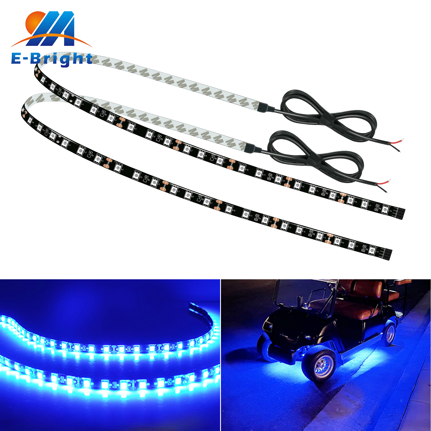 2 Stuks 60Cm 24Inch Led Strip Licht 5050LED 36SMD Voor Richtingaanwijzer Drl Rijden Licht Auto Motor Boot rv Trailer Decoratieve Licht