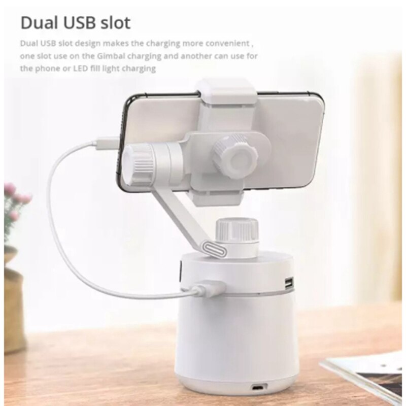 Rundum-automatik-tracking-smart-gimbal-selfie-stick-stabilisator mit gesichtserkennung für iphone 13/12/12 pro max