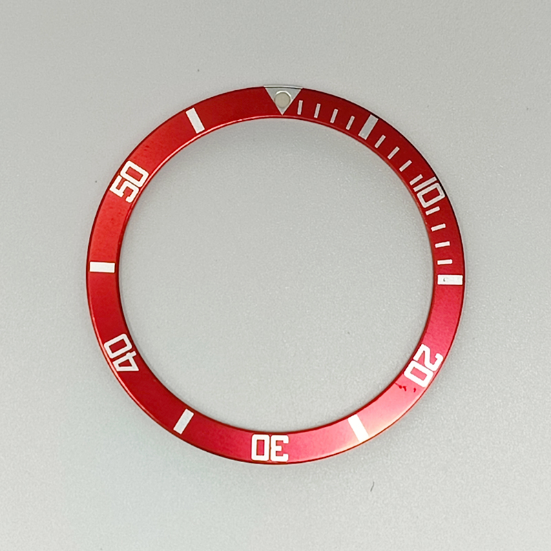 38mm Aluminum Watch Bezel Insert Fits SKX007 SKX009 SRPD Watch Case NH36 NH35 Movement Men's Watch Modifed Upgrade Parts