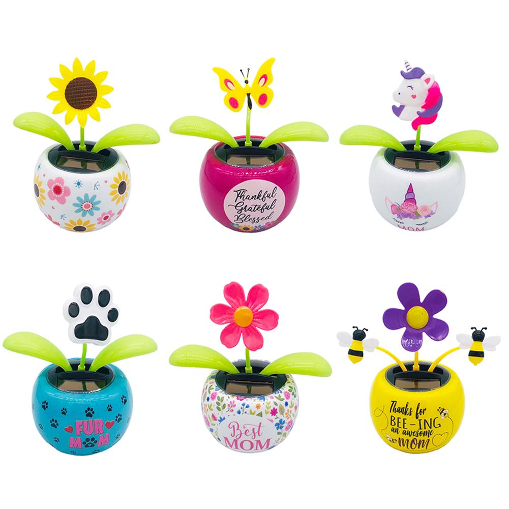 Solar- Tanzen Blume Solar- Blume Auto Innen Ornamente Dekorationen Auto Armaturenbrett Schwingen Spielzeug Auto Dekor freundlicher Spielzeug