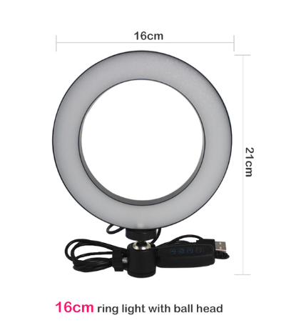 26CM LED Ring Light Photography Kit Photo Studio Camera Light Makeup Video live Selfie Fill Lamp with Phone Clip Holder Tripod: 16