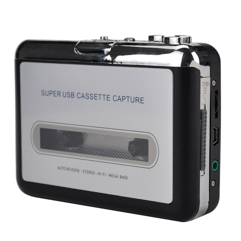 EzCAP 12V Classic USB Cassette Player Cassette to MP3 Converter Capture Walkman Music Player Cassette Recorders Convert Music