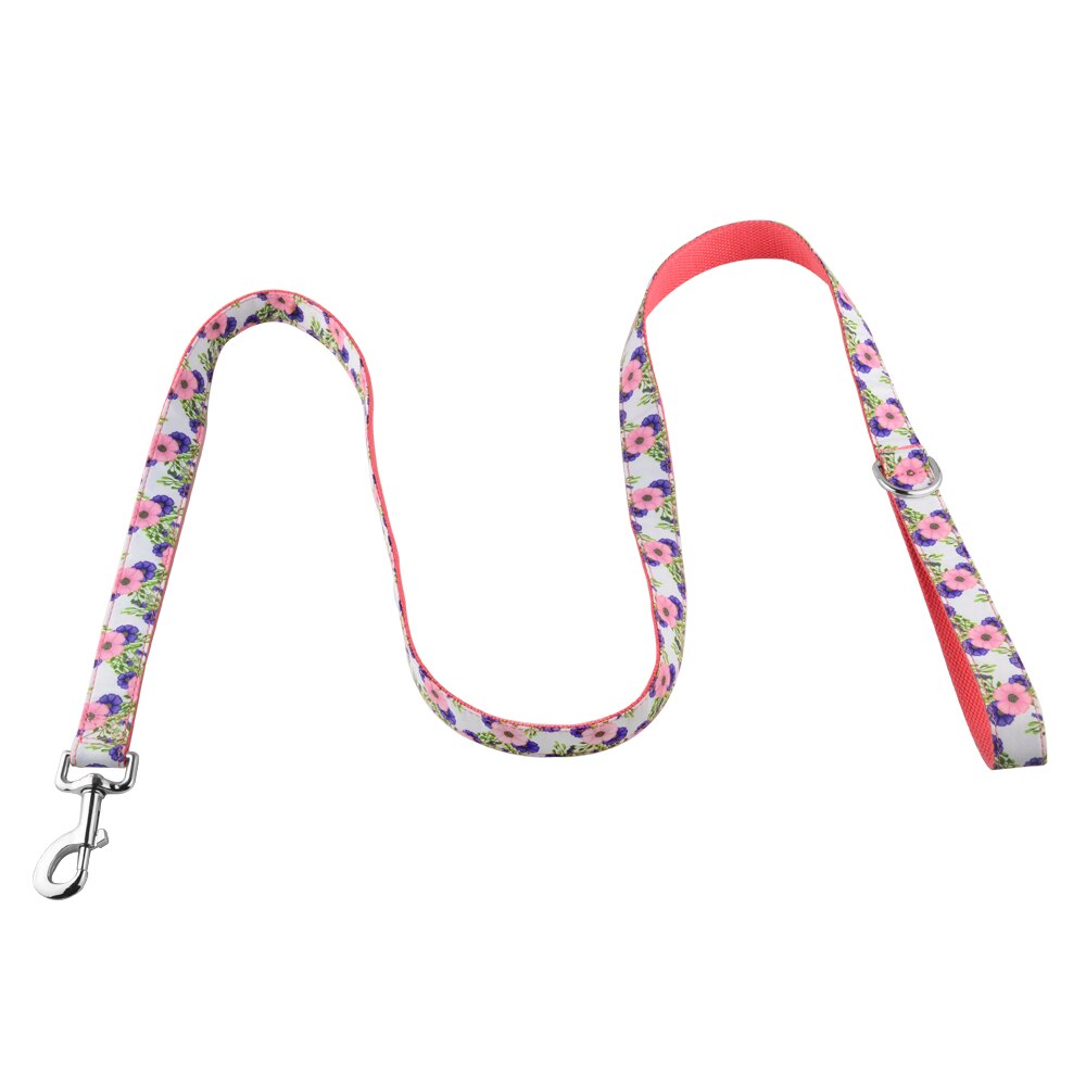 1.5m lange hondenriemen, coole halsband, hondenriem van duurzaam nylon, xs sm ,  l 4 kleuren: Rozerood / 2cm breedte