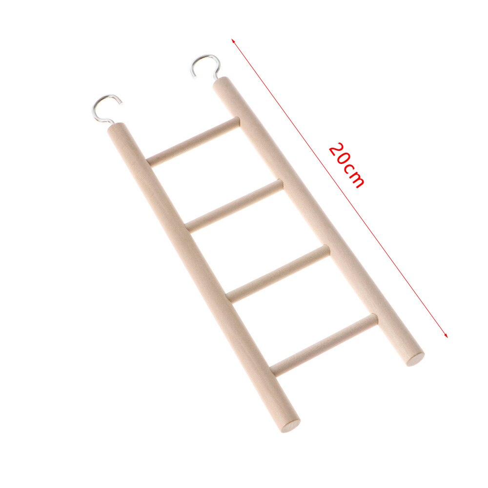 3/4/5/6/7/8 escada aves brinquedo escadas de madeira balanço scratcher poleiro escalada pássaro gaiola hamsters papagaio brinquedos pendurado suprimentos para animais de estimação: 4 Ladder