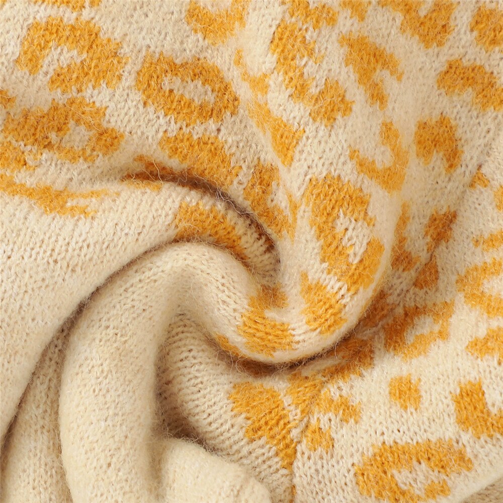 cachi bambino ragazzo ragazza bambini cardigan con stampa leopardata cappotto maglione caldo manica lunga o-collo abbottonato superiore lavorato a maglia autunno inverno