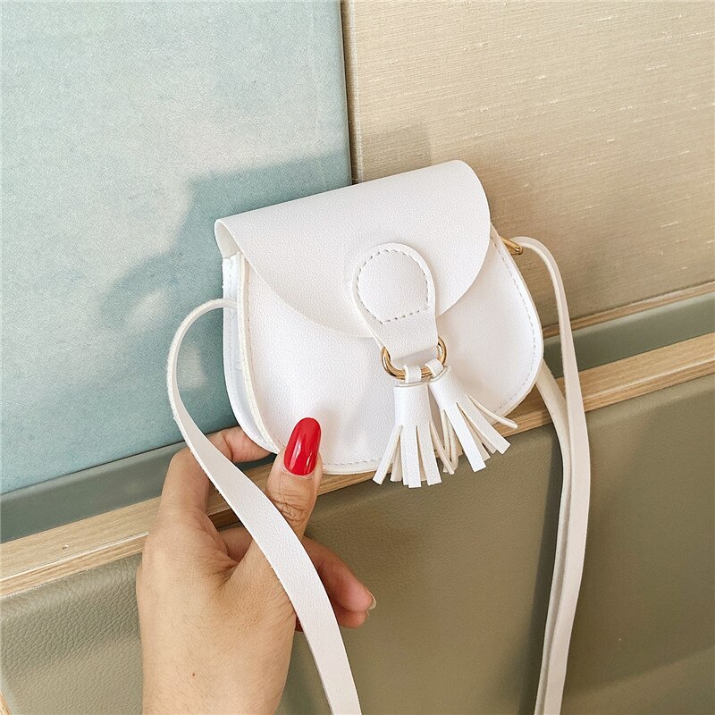 Vrouwen Handtassen Effen Kleur Zachte Ondergrond Eenvoudige Kwastje Magnetische Gesp Enkele Schouder Messenger Kleine Tas Vrouwelijke Tas: white