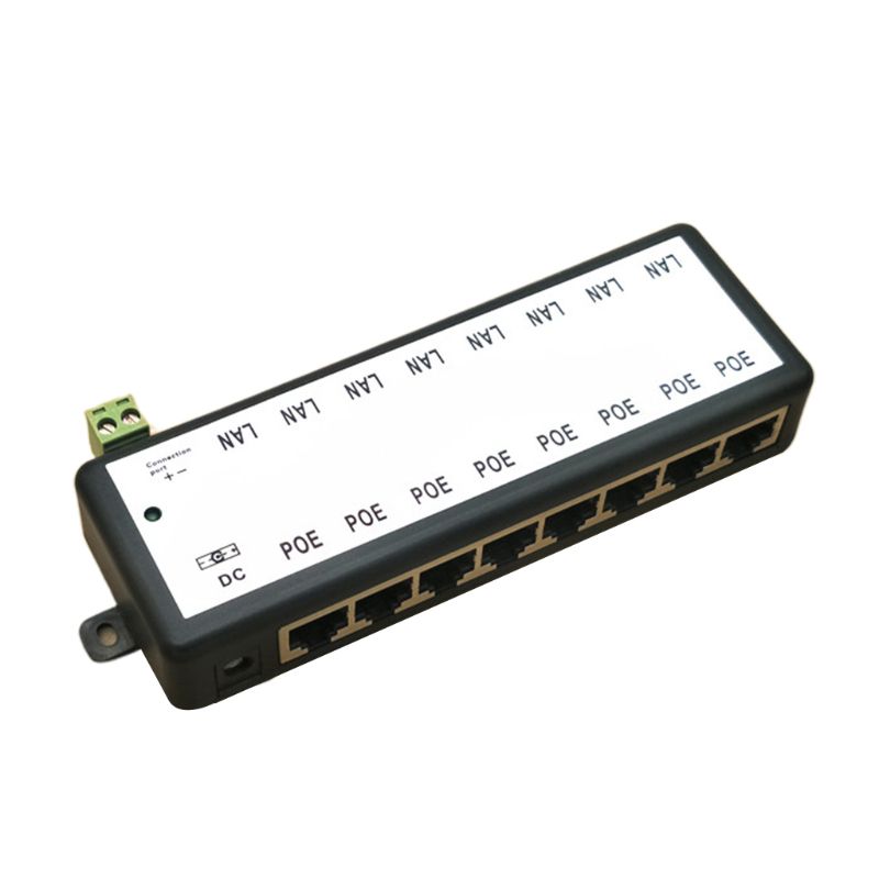 8 Ports POE Injector POE Splitter for CCTV Network POE Camera Power Over Ethernet IEEE802.3af