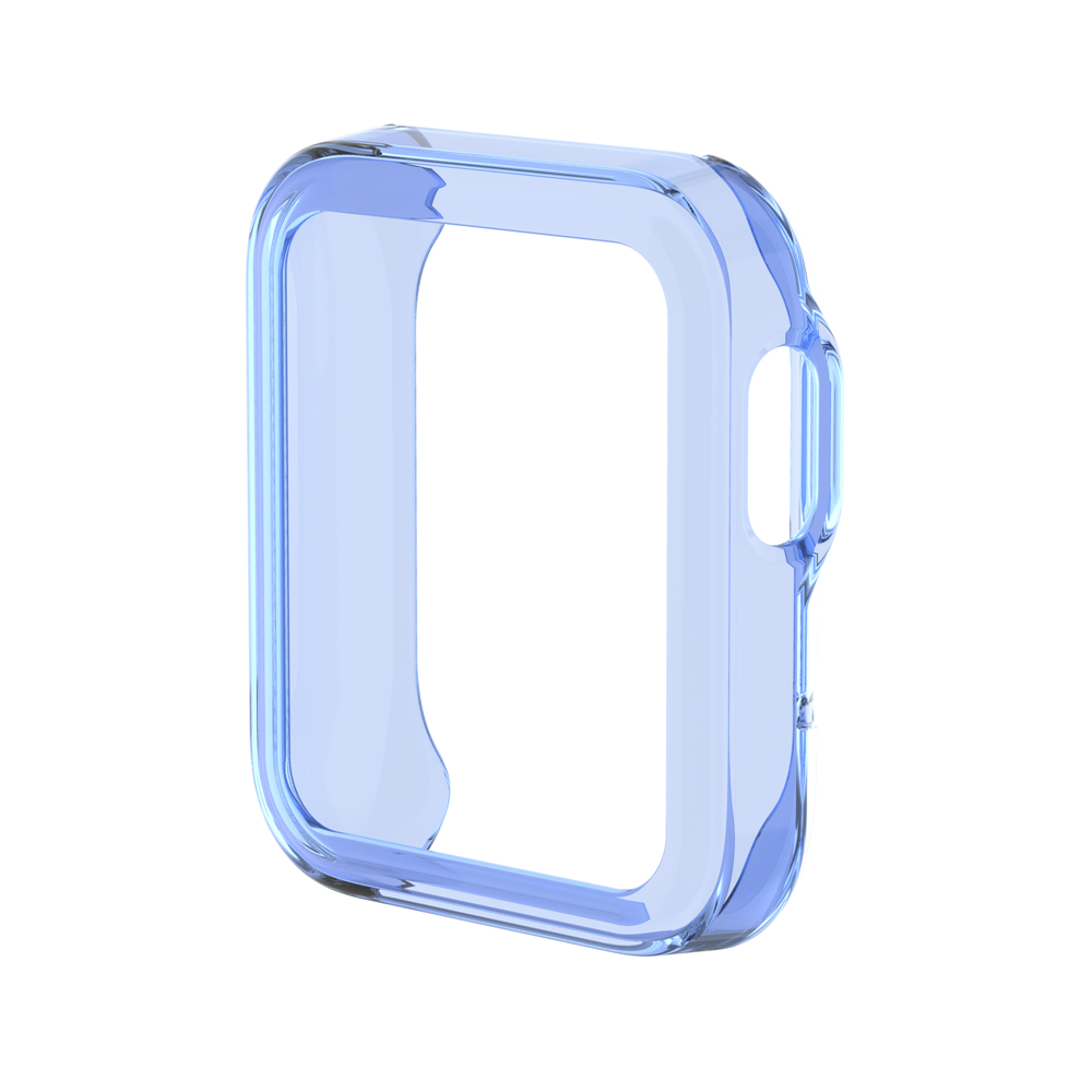 Nowy dla Xiaomi Mi zegarek Lite Redmi inteligentny zegarek TPU miękka pełna krawędź Protector Smartwatch Case Shell rama ochronna osłona zderzaka: TPU	blue