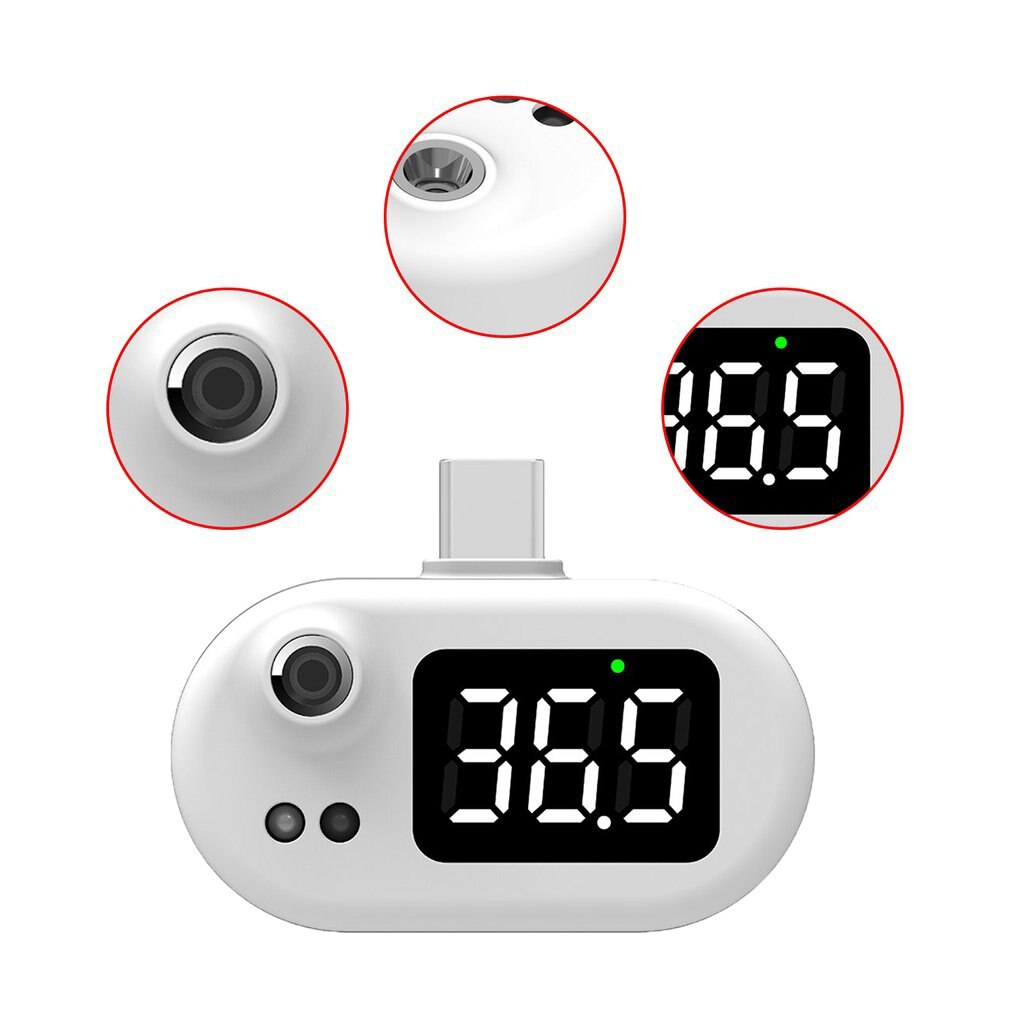 Mobile Phone USB Smart Thermometer Non-contact Infrared Thermometer Portable Electronic Thermometer LCD Display