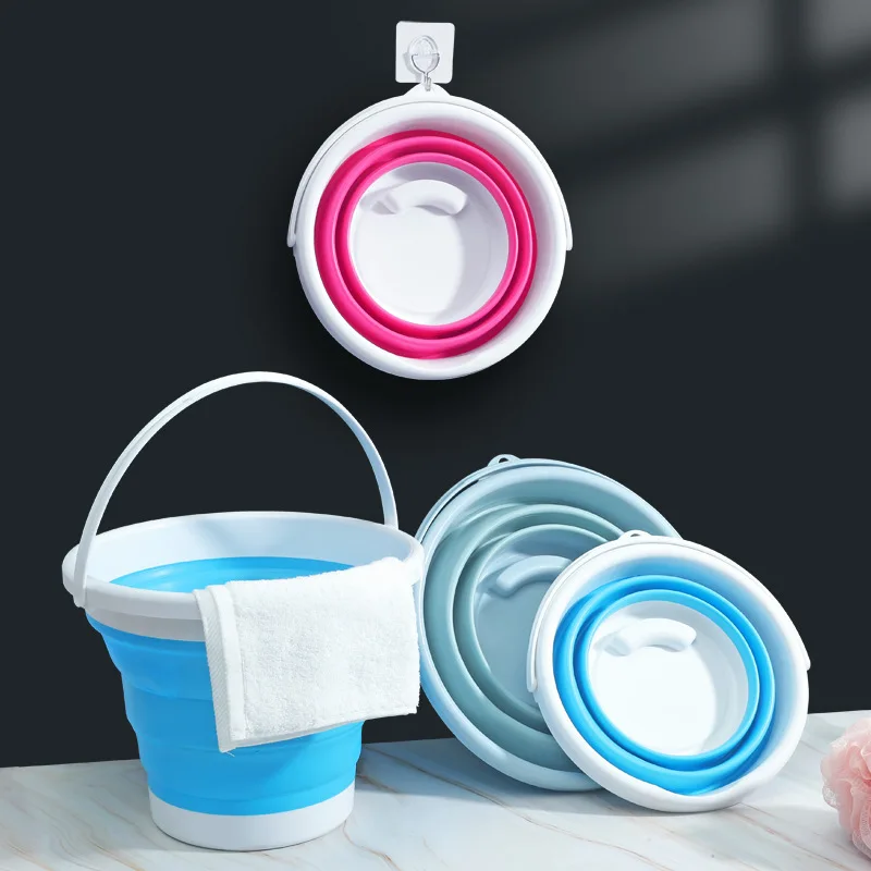 Portable Foldable Multi-Function Bucket Car Travel Fishing Pen Washing Basin Outdoor Use Collapsible Water Container Home Goods