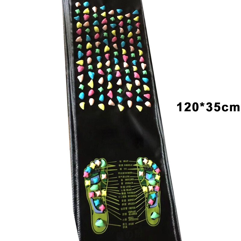Walk Stone Massage Mat Chinese Reflexologie Pijnbestrijding Foot Spa Mat Gemak Vermoeidheid Van De Spieren En Zenuwen Pijn: 120cmx35cm