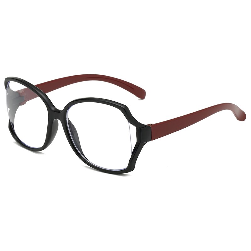 Anti blue Light Kids Glasses Children Big Optical Frame Eyewear Boy Girls Clear Computer Transparent Eyeglasses UV400 Protection: Black-Red