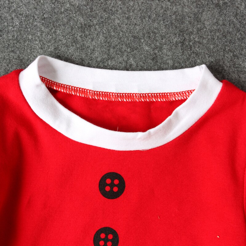 2 stuks kerst baby jongen en meisje kerst romper set ronde hals lange mouwen rode jumpsuit playsuits