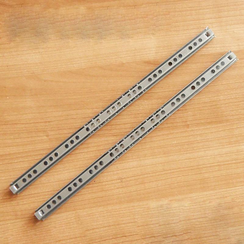 1 pari laatikkoa teräksinen kuulakisko liukulaatikko liukupalloohjain kaksi osaa 17mm leveä teräksinen taitettava huonekalujen varusteet  #03