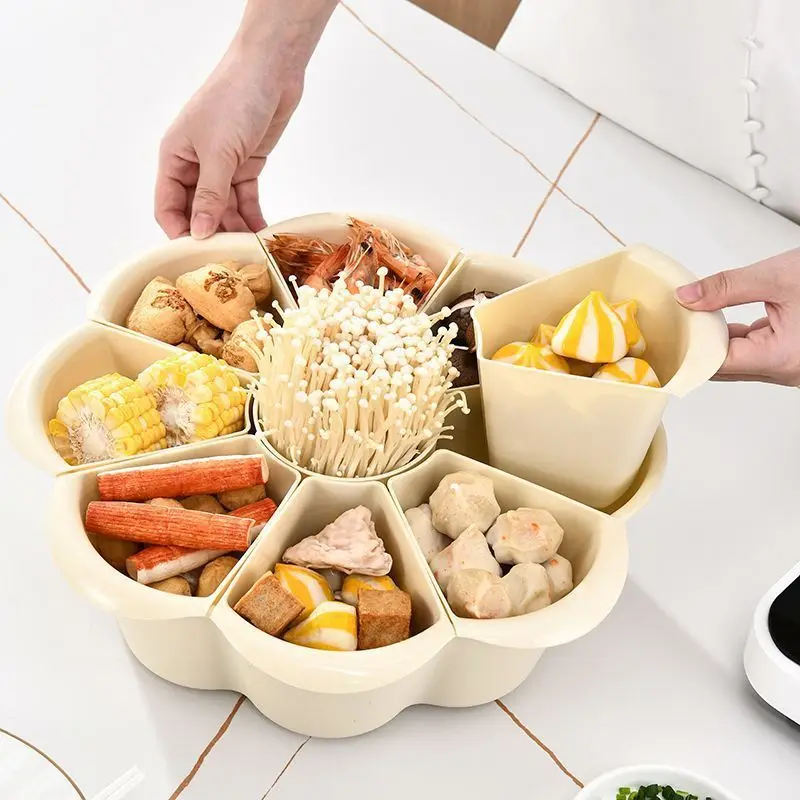 Rotating Multi-Functional Double Layer Plastic Kitchen Utensils For Vegetable And Meat Dishes Water Drainage Cooking Tray Set