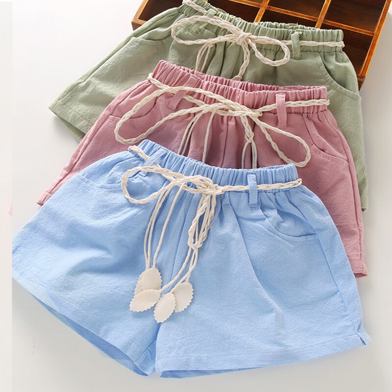 Shorts pour filles, vêtements d'été pour filles de 3, 4, 6, 8, 10 et 12 ans, couleur unie, couleur bonbon