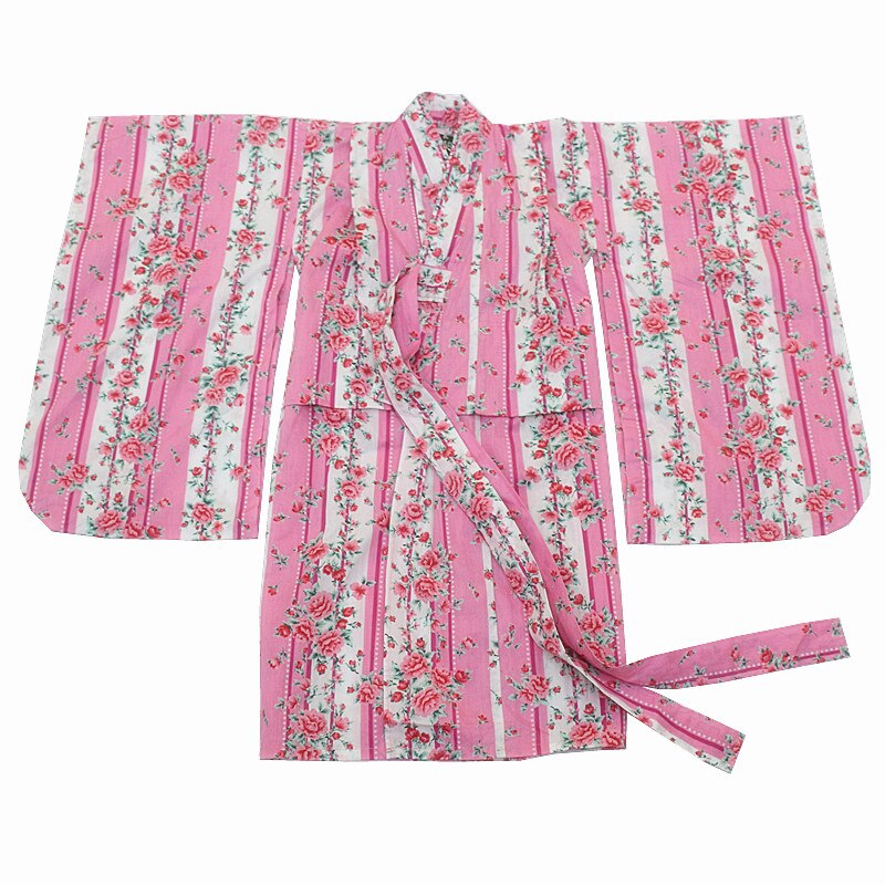 Barn japansk kimono klänning barn flickor badrock krantryck badrock samuraj sakura yukata scen kostymer