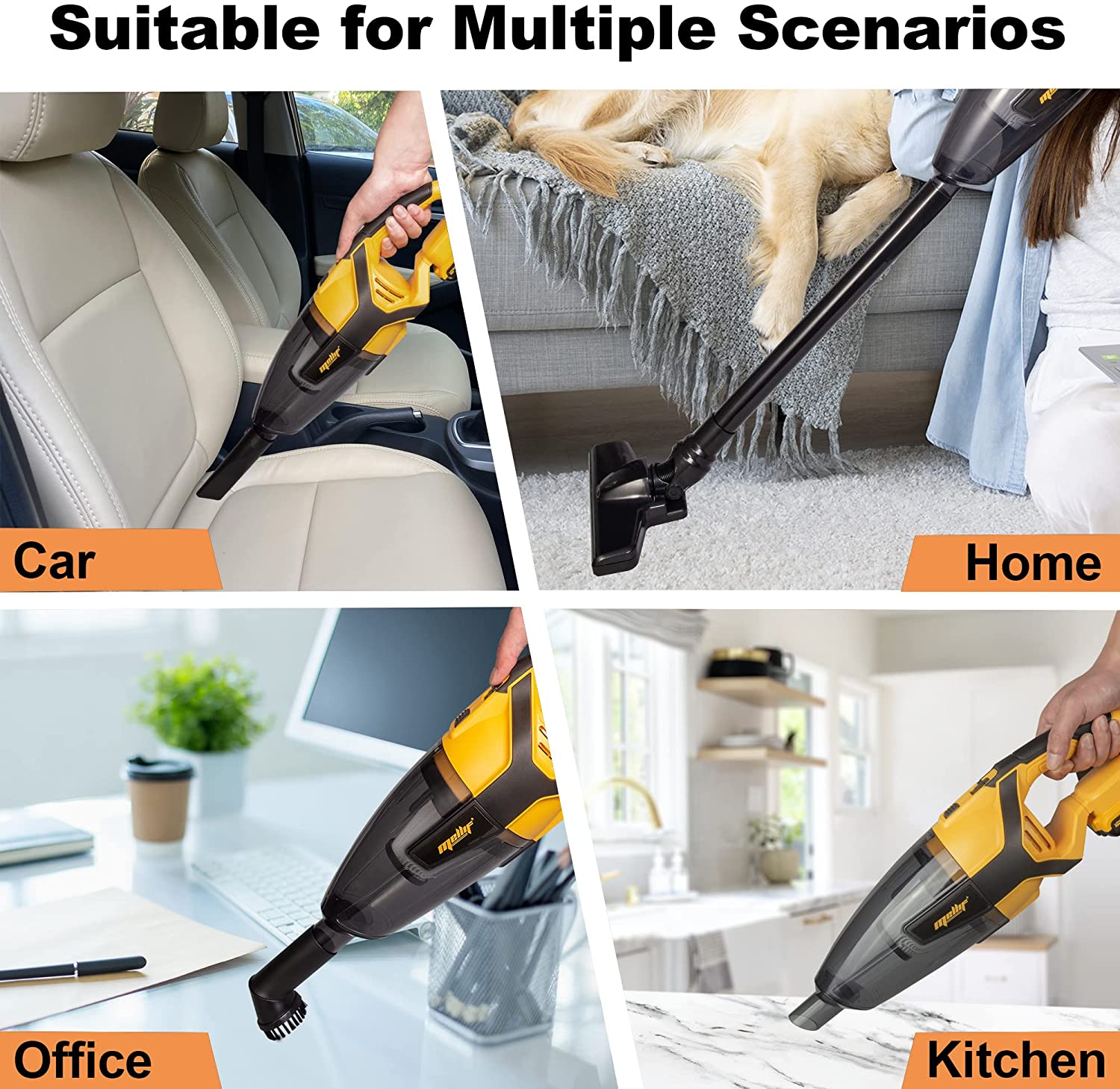Draadloze stofzuiger compatibel met Dewalt 18V 20V batterij (alleen gereedschap) Handstofzuiger voor hardhouten vloertapijt Dierenhaar Auto