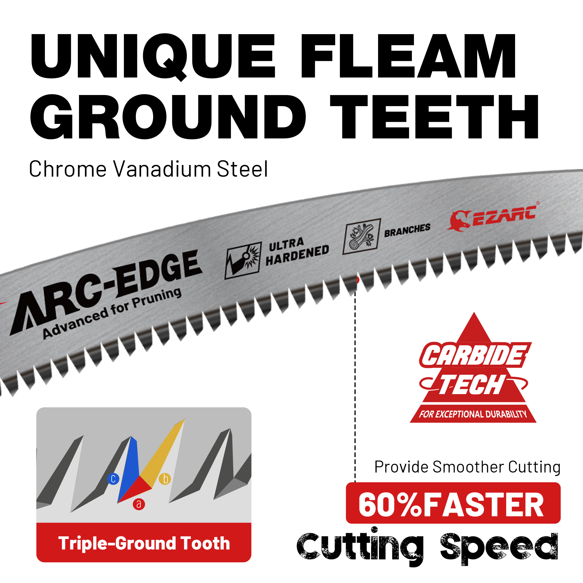 12 Inch Japanese Teeth Reciprocating Saw Blades 3pcs Wood Pruning 6TPI Arc Edge Saw Blades for Tree Trimming Wood Cutting