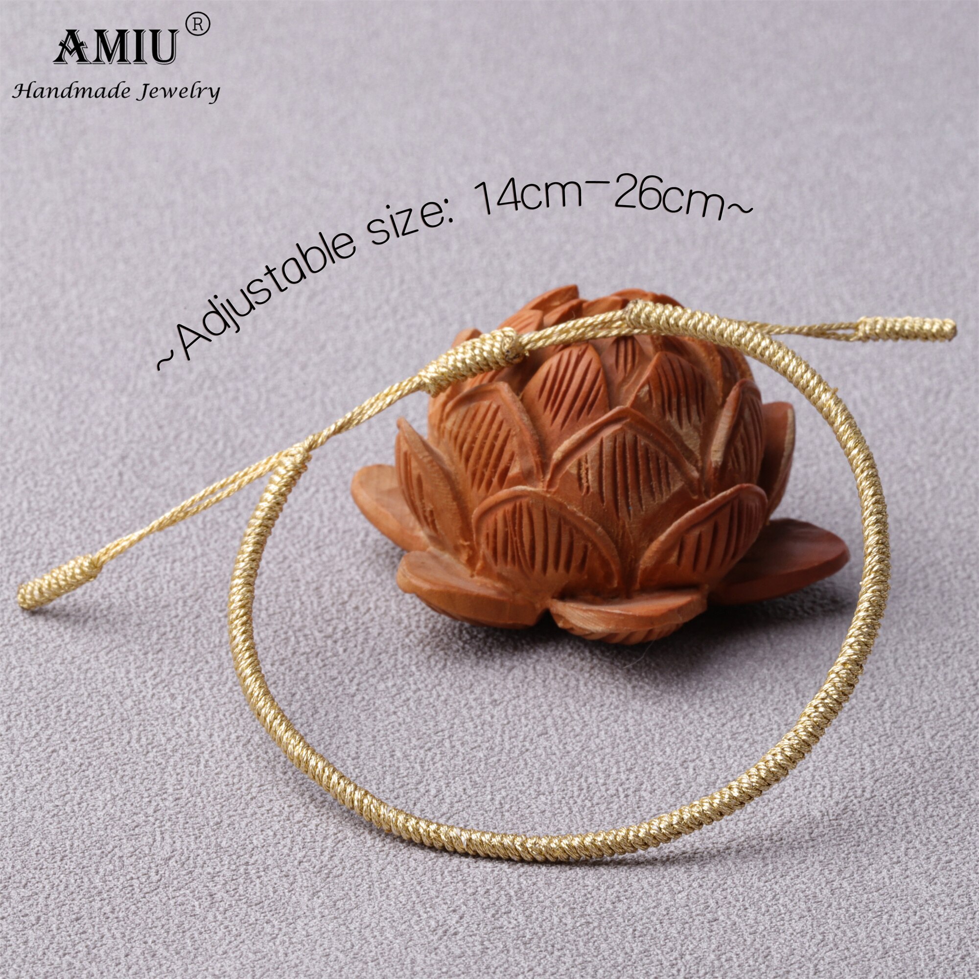 Amiu Metallic Kleuren Tibetaanse Handgemaakte Boeddhistische Geluk Armbanden En Armbanden Voor Vrouwen Mannen Touw Knopen Amulet Gevlochten Armband