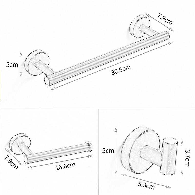 matt Geschwärzt Schlecht Hardware- einstellen Kleid Haken Einzigen Handtuch Bar Papier Halfter Schwarz Schlecht Zubehör Edelstahl