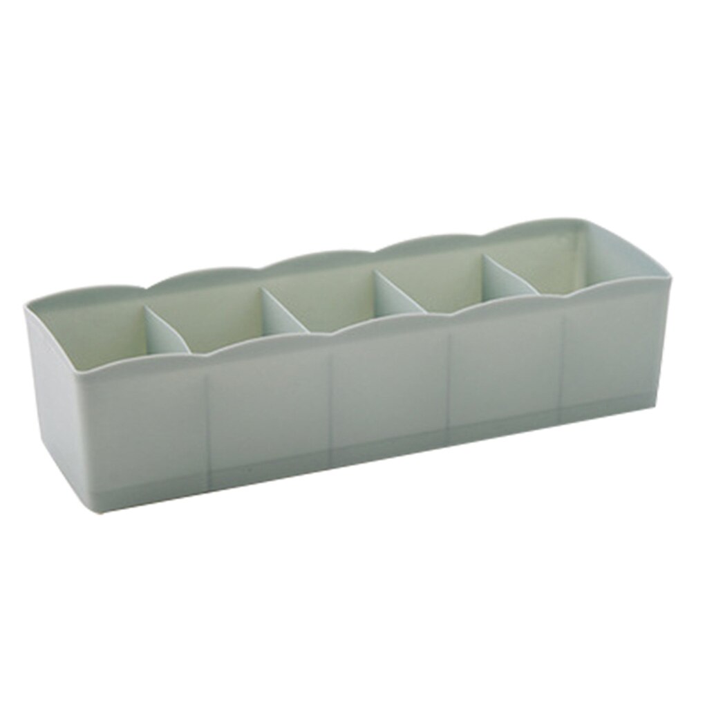 Caja de almacenamiento de artículos pequeños, caja de almacenamiento de 5 celdas de plástico para sujetar calcetines, organizador de cajones, divisor de cosméticos, accesorios para el hogar: NO.6
