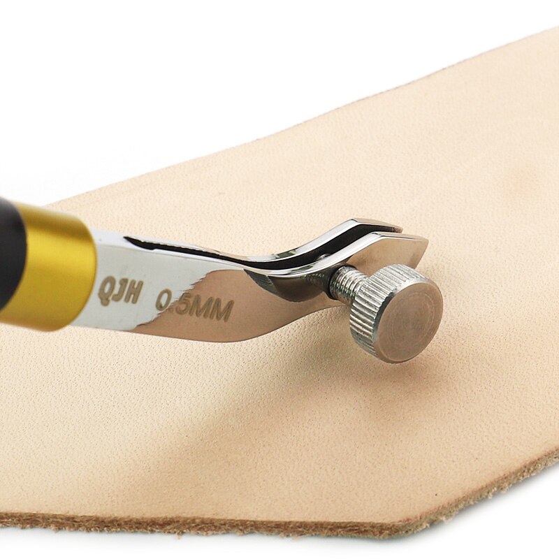 Stainless Steel Adjustable Scribe Leather Edge Manual Scribing Grooving Tool Stitching Groove DIY Leather Craft Tool