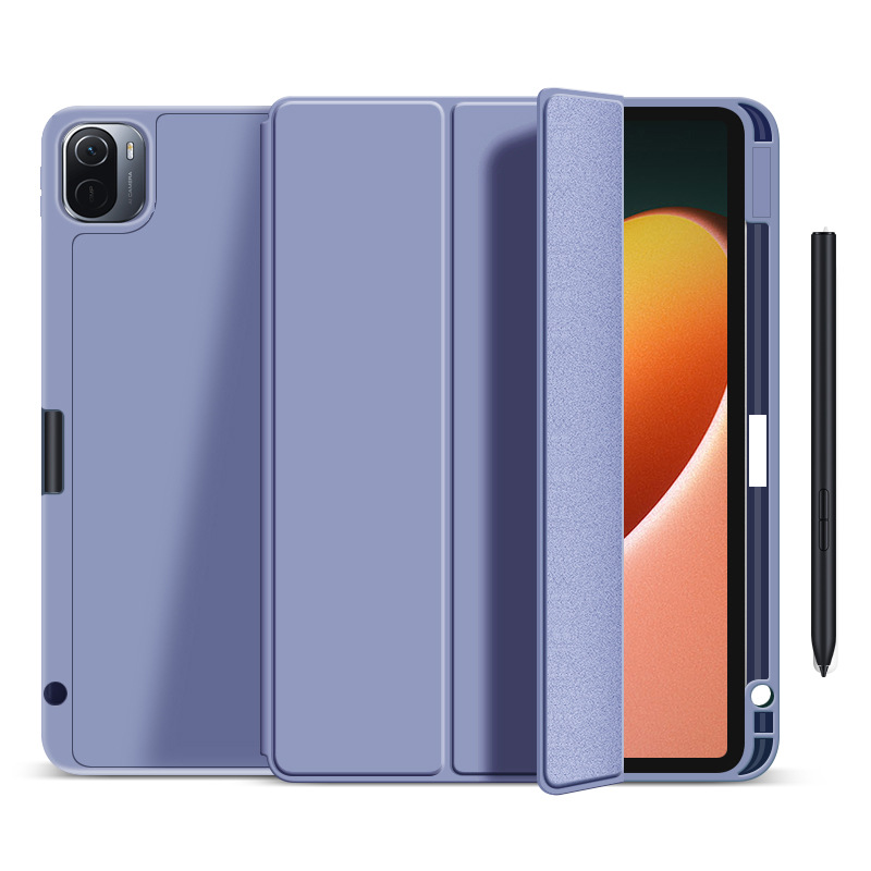 Funda para Xiomi Mi Pad 5 para Xiaomi Mipad 5 Pro Funda inteligente de silicona para Funda Xiaomi Pad 5 Redmi Pad con Funda con portalápices: 3 / Morado