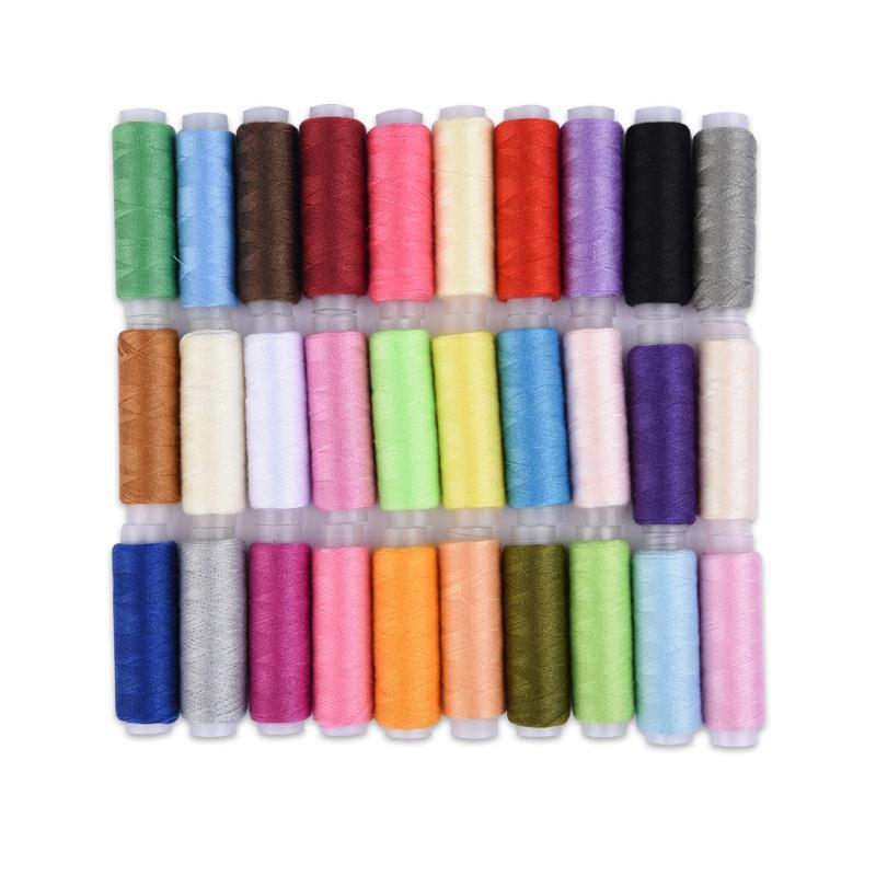 24/30/38/39Pcs Mixed Colors Polyester Yarn Sewing Thread Roll Machine Hand Embroidery 160 Yard Each Spool For Home Sewing Kit: 30 colors