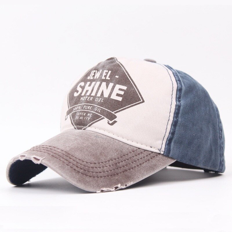 Unisex baseballpetten katoen distressed kleur bijpassende mannen en vrouwen hoeden met klep buitensporten pet met klep coole jongen: Champagne