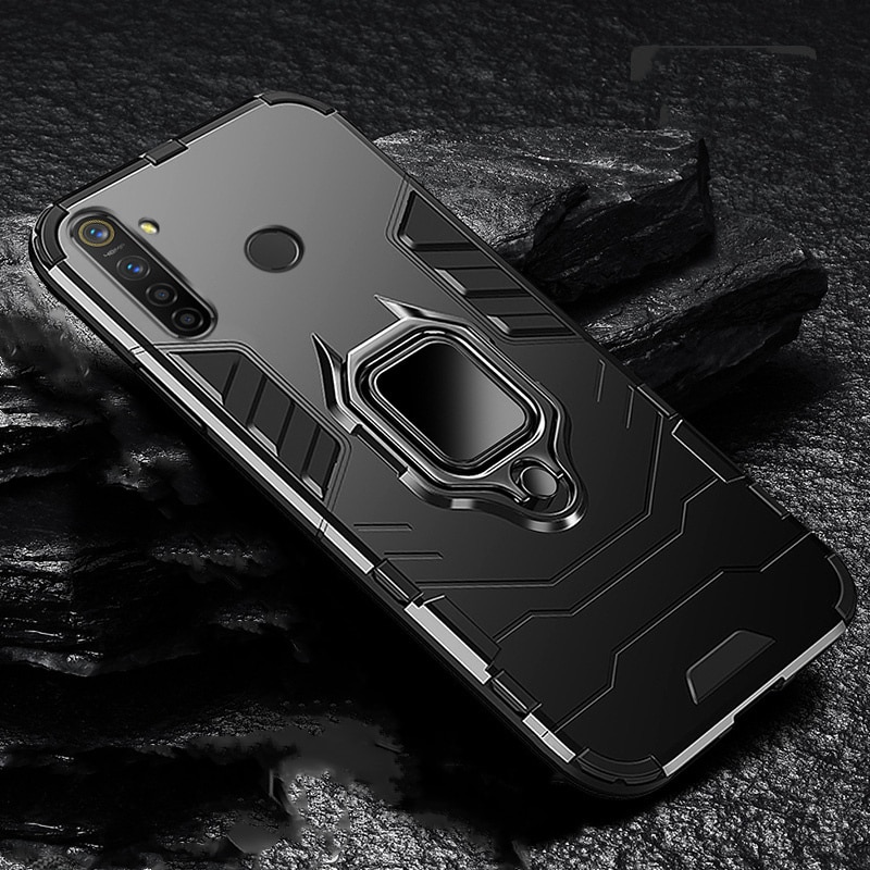 For OPPO Realme C3 Case Ring Holder Armor Bumper Back Cover For Realme C3 C11 6 Pro 6i Phone Case Finger Ring