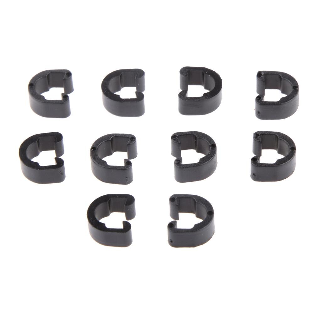 10 stk s stil s-krog bremsekabel cykel c-clips bukkehus fikseringsholder guider til mtb mountain road cykelcykel cykel sort