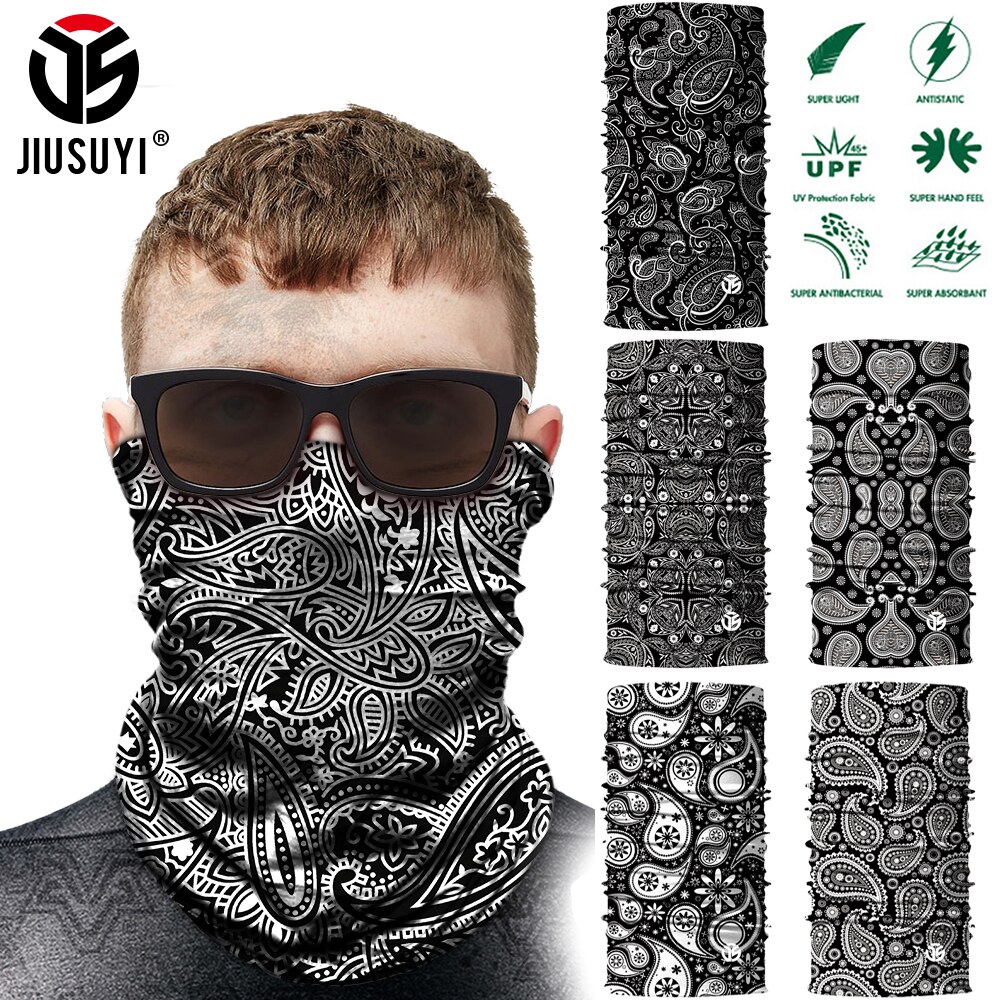 3D Seamless Bandana Neck Gaiter Tubular Scarves Head Skiing Scarf Bicycle Half Face Cover Balaclava Headband Men Women