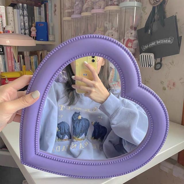 Ins-Espejo de maquillaje con forma de oso para chica, accesorio decorativo para dormitorio de estudiantes, escritorio, princesa: 07